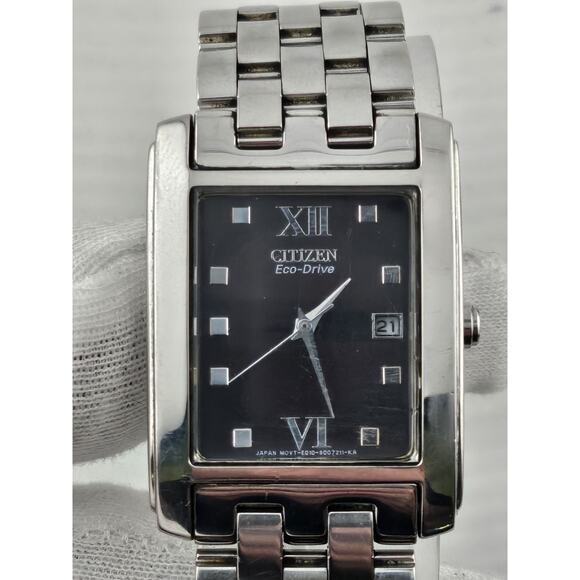 Citizen Eco-Drive Date Quartz Watch Mens Mint Condition New Solar Cell Runs - Picture 1 of 13